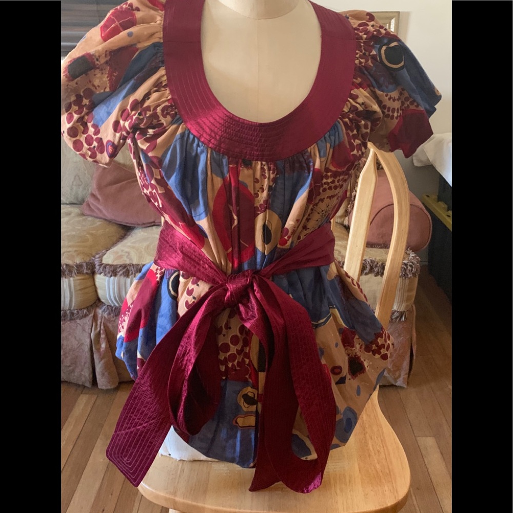 KATHERINE MALANDRINO PLAYFUL BLOUSE & WRAP